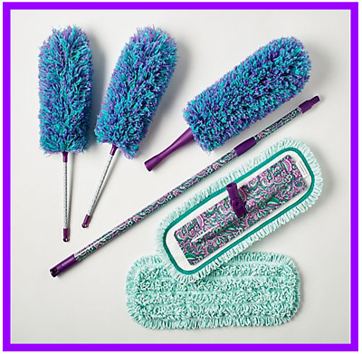 Campanelli 7 Pc Premium Microfiber Duster Mop System Cleaning  