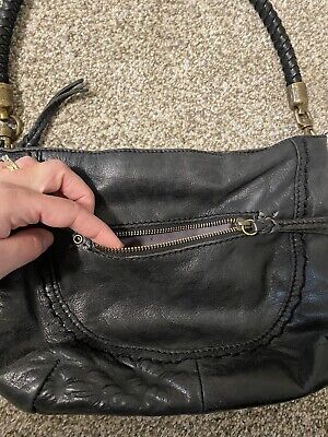 Black Leather with chains The Sak Hobo large Purse - Ruby Lane