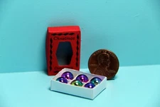 Dollhouse Miniature Christmas Ornaments in a Box Multi Color IM65124