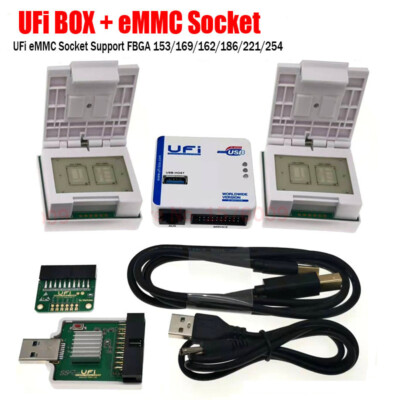 UFI BOX + EMMC Socket Support FBGA 153/169/162/186/221 254 Read EMMC User Data