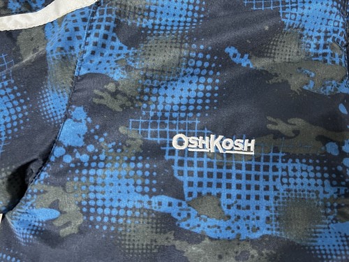 Oshkosh Jacket Boys 4 Blue Black Camo Parka Hood Hooded Pockets Kids Youth - Picture 3 of 14
