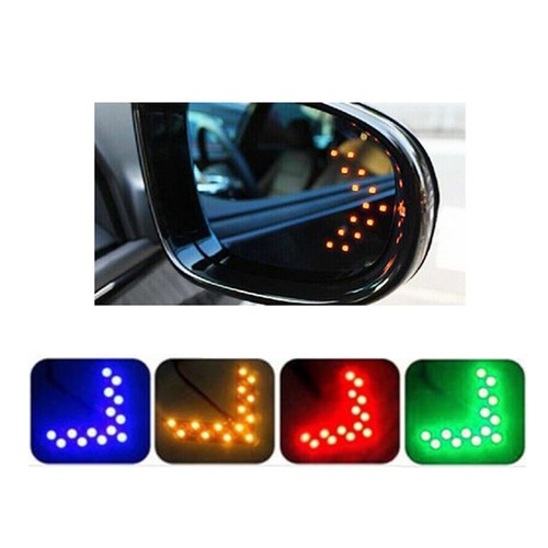 2x Car Auto Side Rear View Mirror 14-SMD LED Lamp Turn Signal Light Accessories - Foto 2 di 12