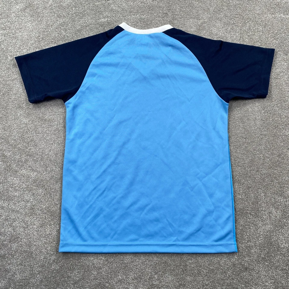 Camiseta deportiva de fútbol High Five para jóvenes con cuello en V talla M azul blanco Foto 2 de 4