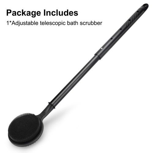 Silicone Bath Body Brush, 24" Long Handle Adjustable Dual-Sided Back Scrubber - Picture 7 of 7