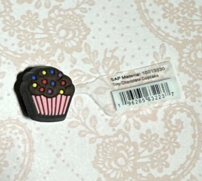 New Original Jibbitz Crocs Charm: Tiny Chocolate Cupcake 1 piece
