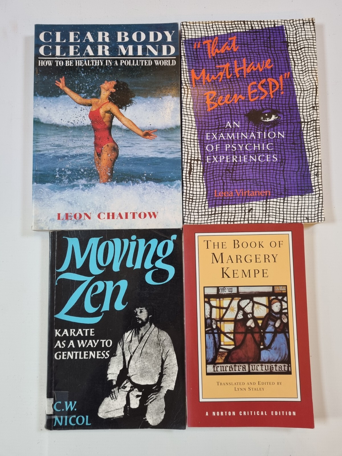 Moving Zen Margery Kempe ESP  Psychic Experiences Mind Body 4 Book Bundle PB