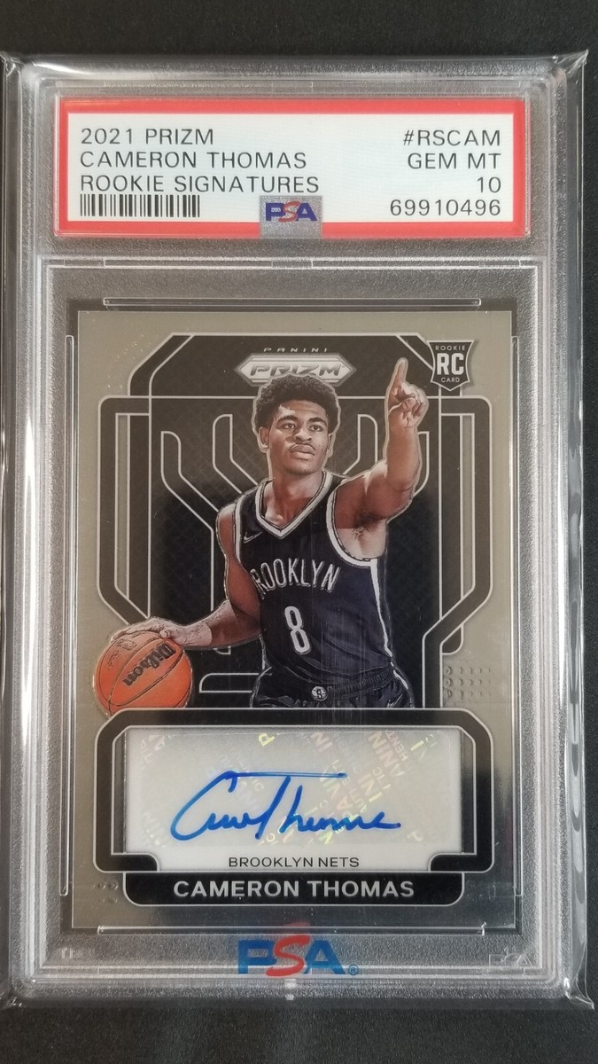 Cameron Thomas 2021 Prizm Rookie Signatures Auto RC PSA 10