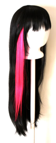 20'' Long Straight Hot Pink Clip on Cosplay Wig Hair Extension Accessory NEW - 第 1/2 張圖片