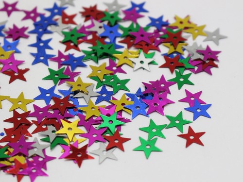 4500 Mixed Color 10mm Flat Star Loose sequins Paillettes Sewing Wedding Craft