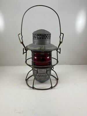 Vintage Adlake Kero Penn Central Red Globe Railroad Lantern | eBay
