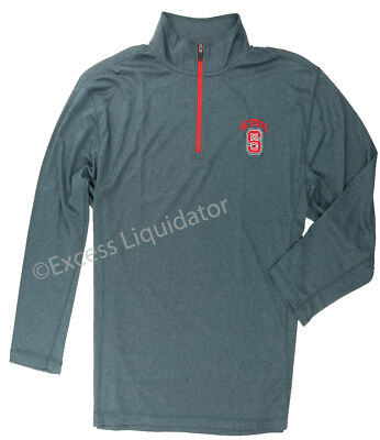 Knights Apparel 1/4 Zip Long Sleeve Team Logo Shirt (NCS Grey, X-Large)