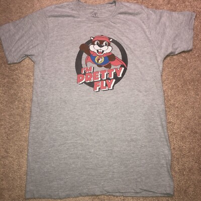 Buc-ee's I'm Pretty Fly Super Hero Graphic T-shirt Men's M Short Sleeves Gray