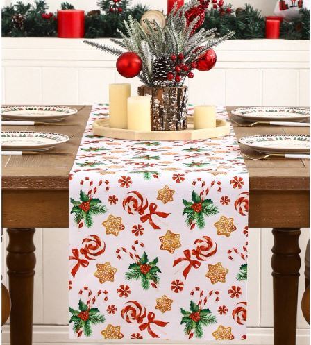 Nutcracker Christmas Bees Leaf Vintage Easter Floral Table Runner Placemat - Picture 38 of 40