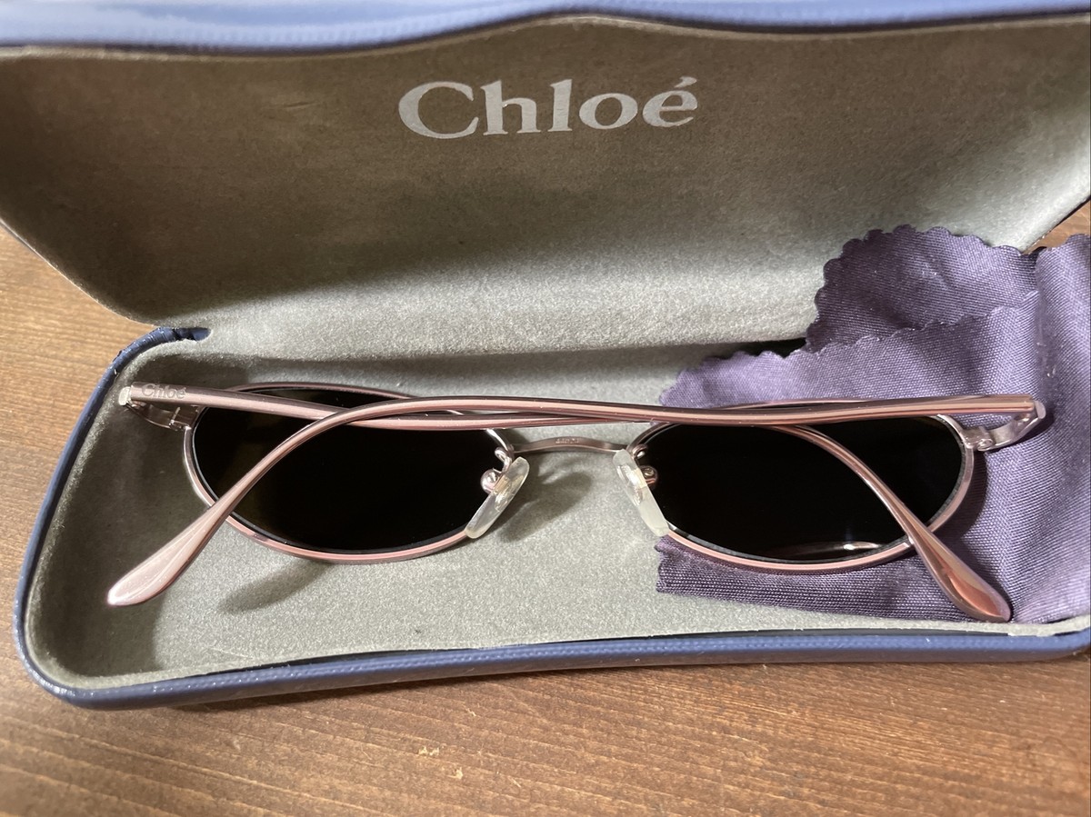 Chloe Sunglasses Ladies Oval Pink Mirrored Vintage 90s Model