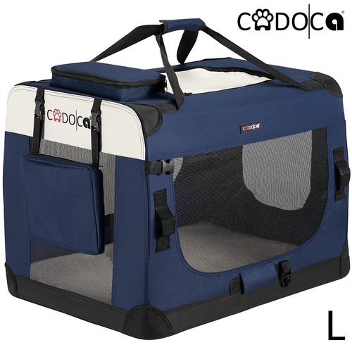 B-Ware Tiertransportbox L navyblau Tier Haustier Box Transport Transportbox