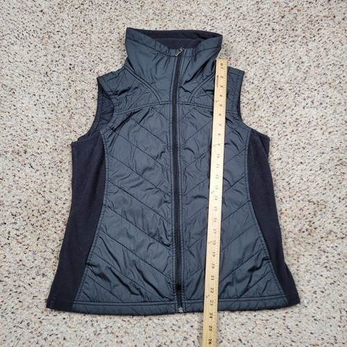 Columbia Vest Girls Large Black Fleece Lightweight Zip Outdoors Kids Youth A1* - Picture 6 of 11
