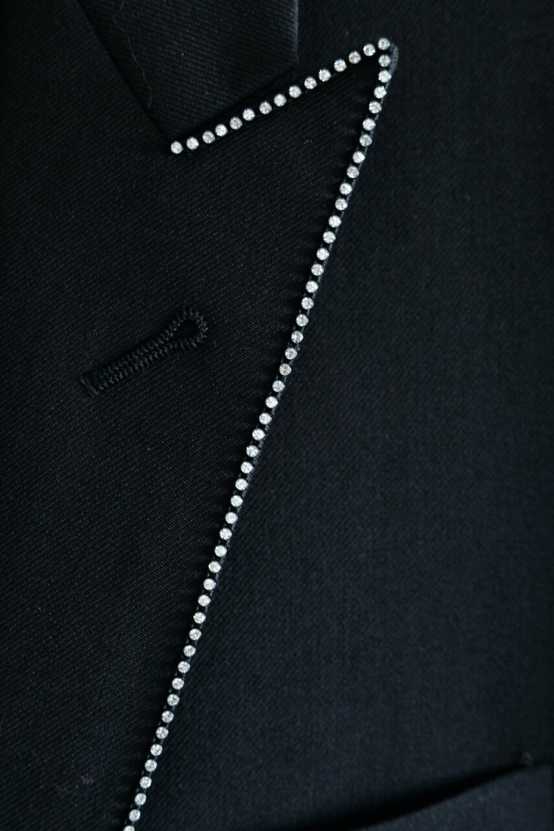 Saint Laurent Paris Crystal Peak Lapel Blazer FW15 Jacket Saint Laurent Paris Crystal Peak Lapel Blazer FW15 Jacket