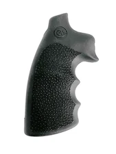 Colt Python Rubber Finger Groove Grips Black Stippled w/Colt Logo Combat Grip