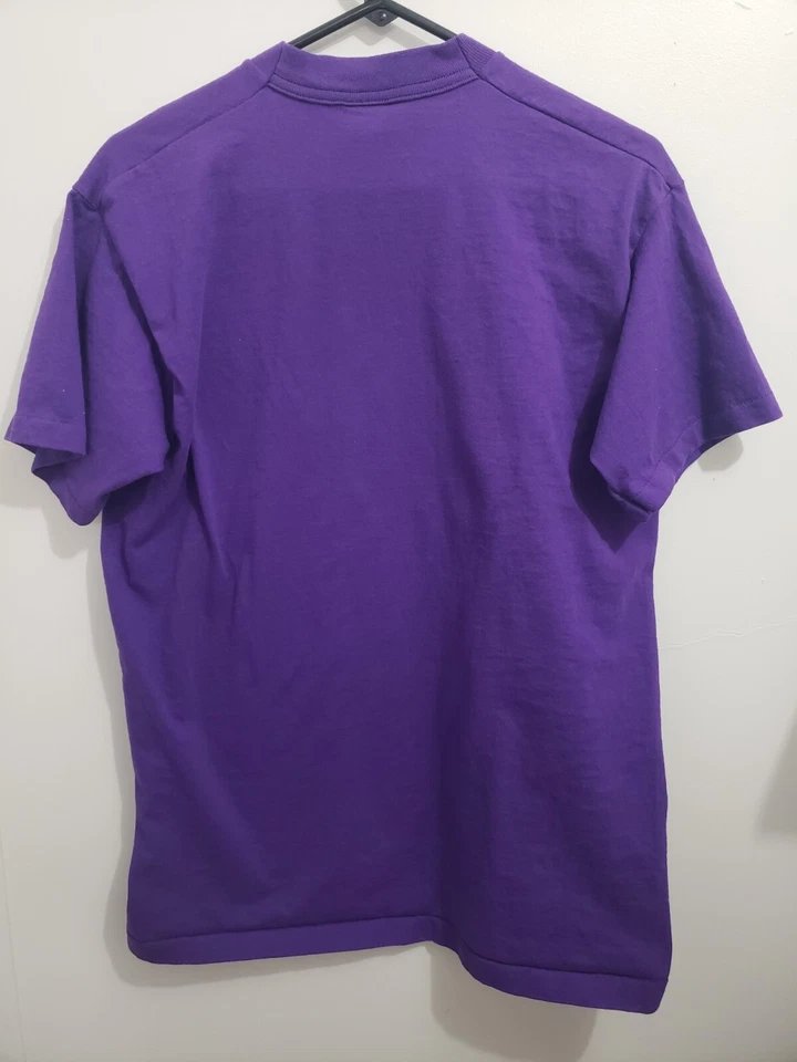 Vintage Karl Malone Utah Jazz Western Conference T Shirt Size Large Purple NBA - Image 3 of 4