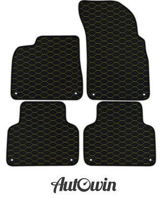 AutoWin Leder Fußmatten Divario Muster für Lamborghini Urus (2018-2026)