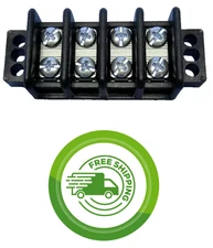 Philmore 13-1604 - 4 Position - 600V - Dual Row Terminal Block Barrier Strip