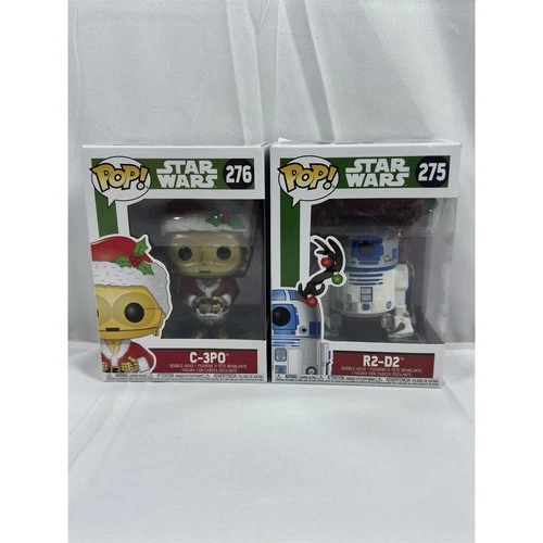 Funko POP Star Wars Holiday C-3PO Santa R2D2 Antlers Lot New