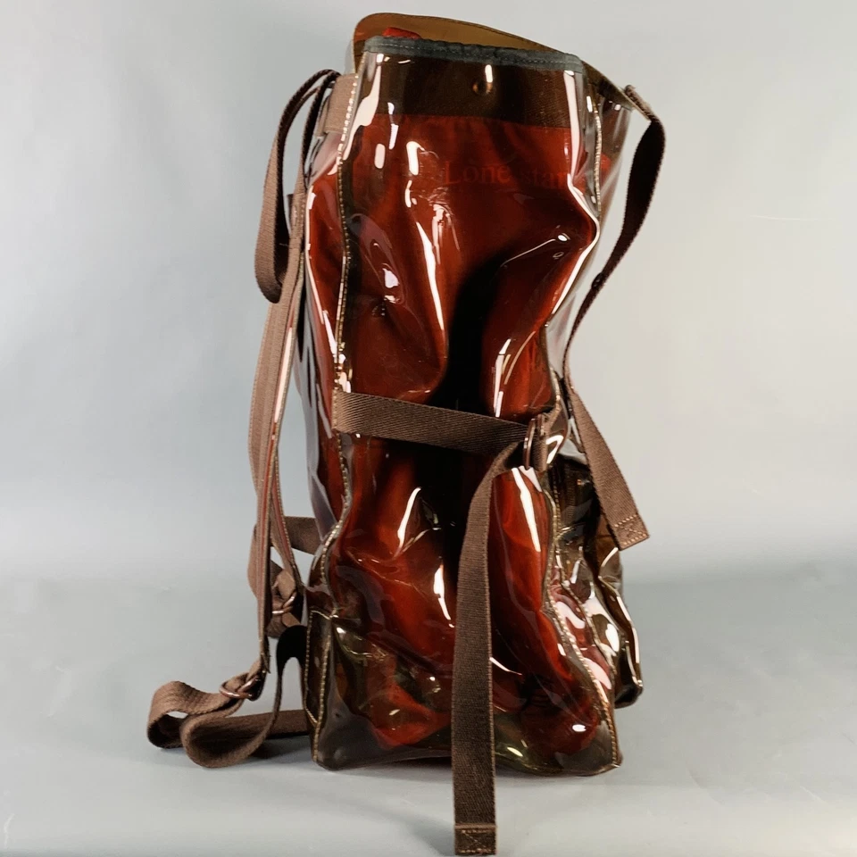 Mochila EASTPAK x RAF SIMONS SS18 Blade Runner vermelha transparente PVC Snaps - Imagem 2 de 4