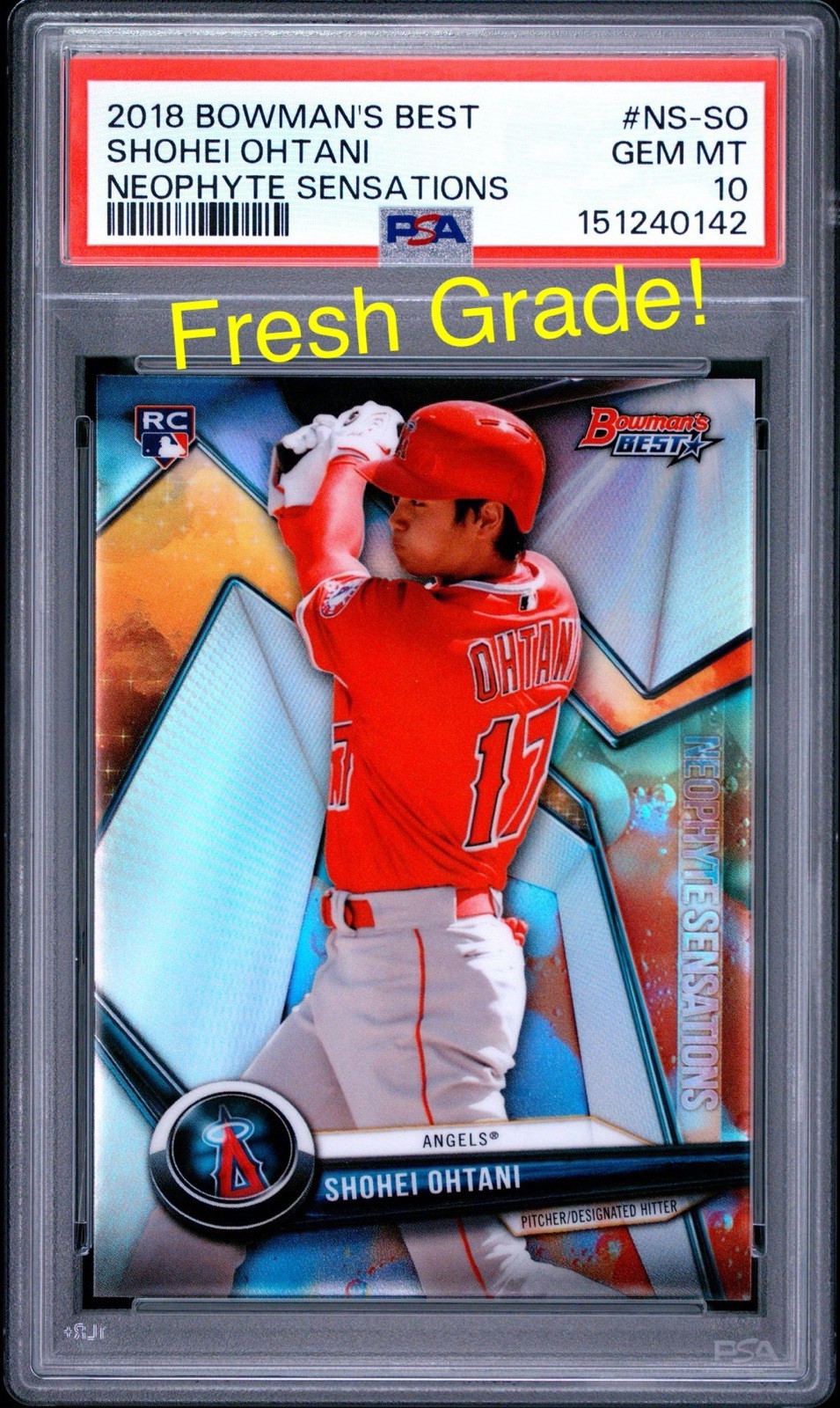 Shohei Ohtani 2018 Bowman’s Best Neophyte Sensations Rookie RC #NS-SO PSA 10 GEM