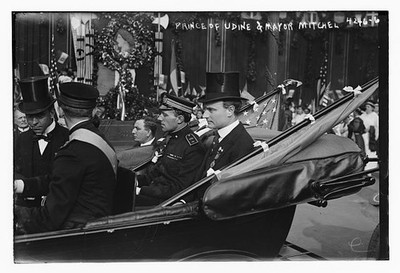 Photo:Prince of Udine and Mayor Mitchel in Automobile 1917