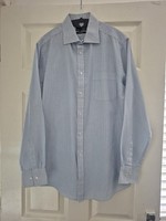 Men's Long Sleeved Thimas Nash Stripped Shirt Size M 39.5 Chest. 15.5 Inch