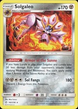 Pokemon Solgaleo 142/236 Cosmic Eclipse Holo NM