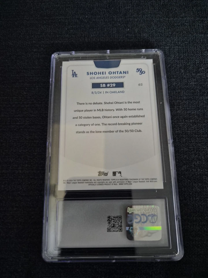 Shohei Ohtani 2024 Topps 50/50: Shohei Ohtani #62 - Image 3 of 4