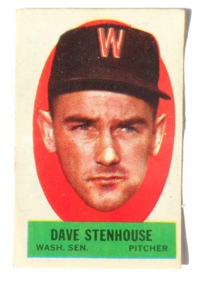 1963 TOPPS BASEBALL PEEL-OFFS DAVE STENHOUSE A-3680