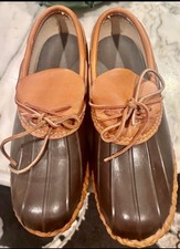 LL Bean Rubber Moc Duck Boots Low Size 10 Men's Maine USA Waterproof Shoes Muck