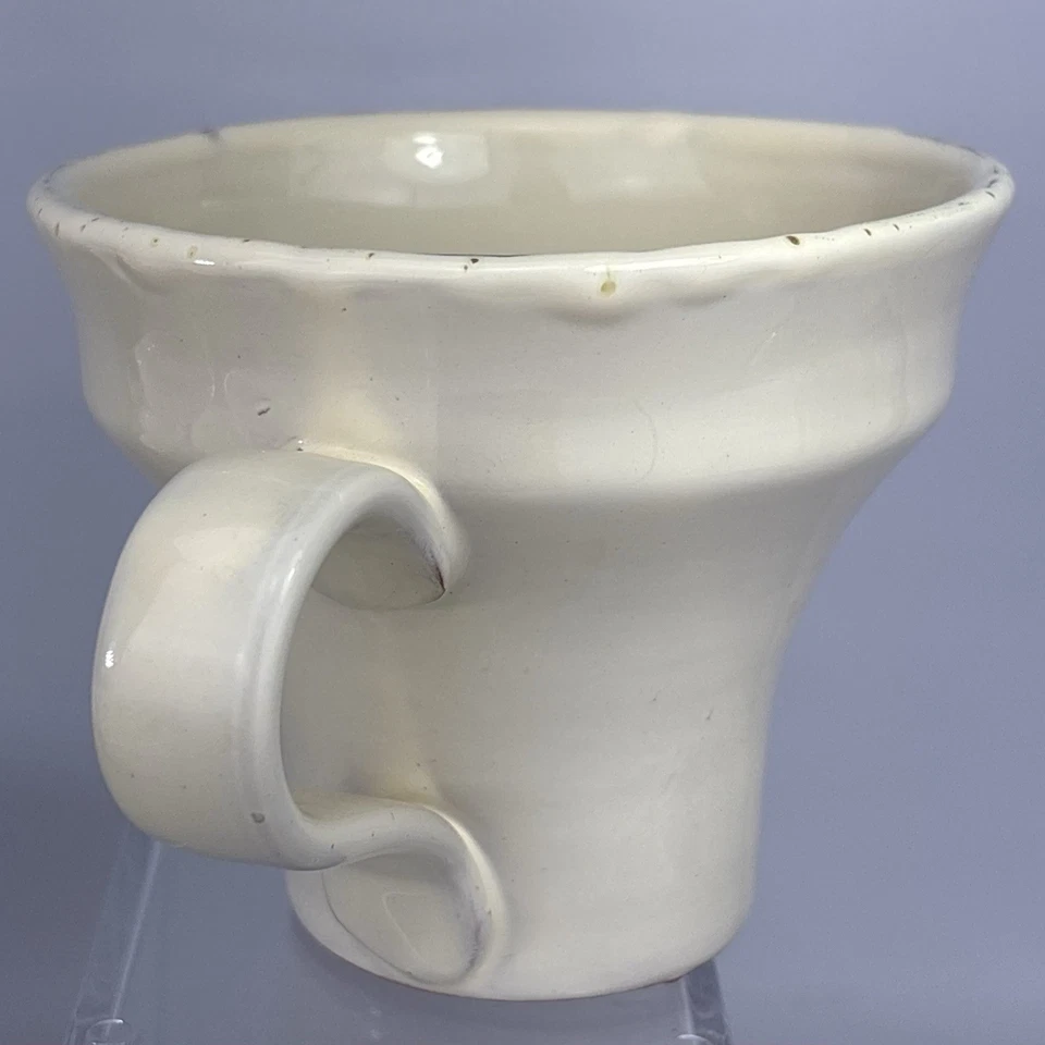 Taza de café Vietri CUCINA FRESCA crema esmaltada borde rústico gres italiano Foto 4 de 4