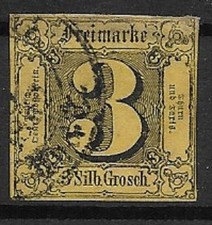 Thurn und Taxis MiNr 6 gestempelt mit Ortsstempel