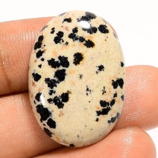 26 Ct Natural Dalmatian Jasper Oval Shape Cabochon Loose Gemstone 27X20X5 mm
