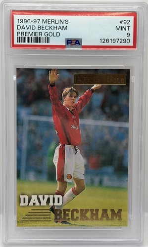 1996 Merlin's Premier Gold #92 David Beckham PSA 9 Manchester United MUFC Legend