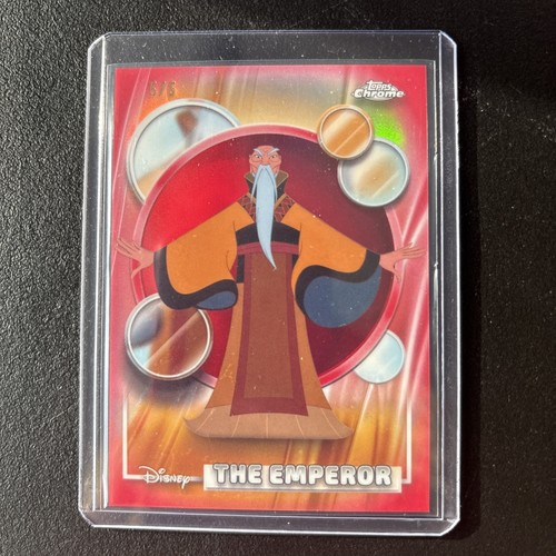 2026 Topps Chrome Disney #133 The Emperor Red Refractor 5/5 🔥 Mulan