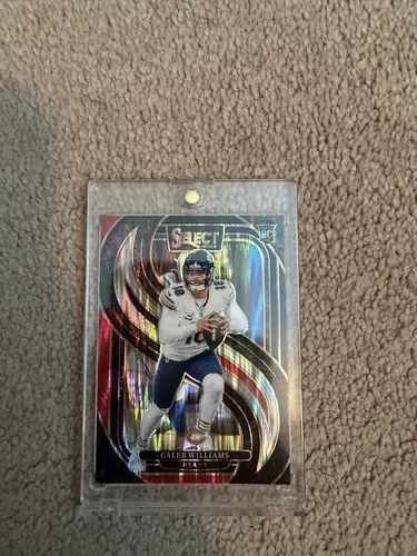 2024 Panini Select Premier Level Caleb Williams #114 Black & Red Shock Prizm(RC)