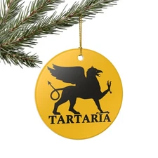 Tartaria Christmas Ornament, Griffin Tartary Empire Hanging Tree Decoration