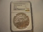 2006 W BURNISHED SILVER EAGLE NGC MS70