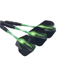 20g Steel Tip Darts Set 3pcs Precision Black Green Competition