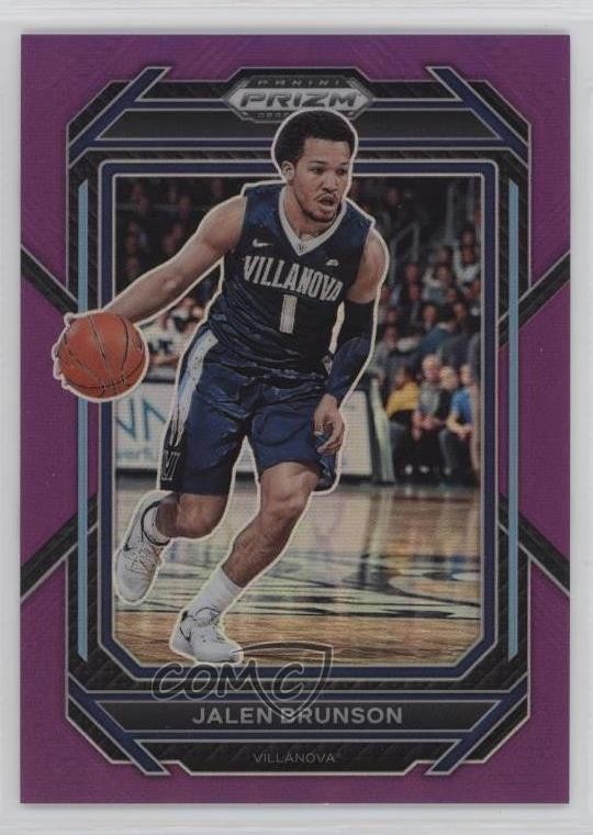 2023-24 Panini Prizm Draft Picks Purple Prizm 72/75 Jalen Brunson #87 o7m