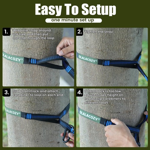Camping Hammock,Camping Essentials,Lightweight Portable Double & Single Hammo... - Picture 6 of 6