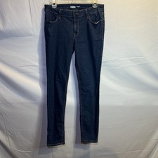 Old Navy Women's Size 8 Super Skinny Mid Rise Dark Wash Stretch Jeans