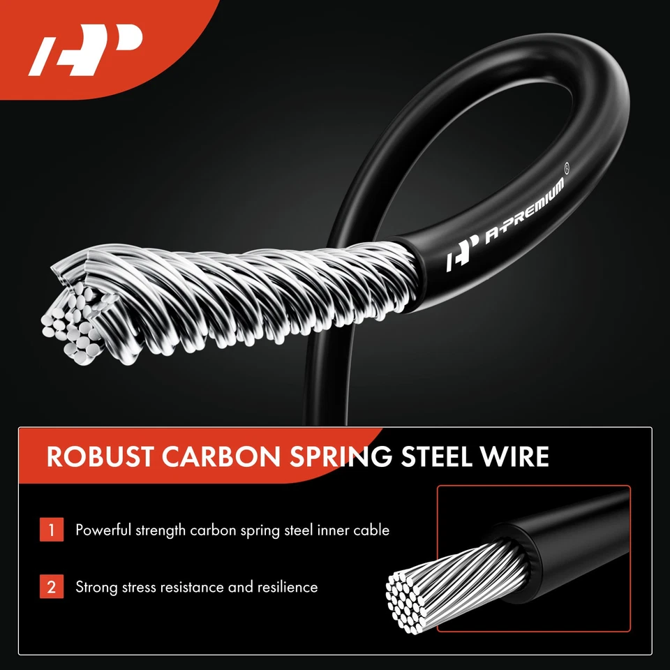 Cable de freno de estacionamiento lateral trasero A-Premium 2 piezas para Chevrolet GMC C1500 K1500 92-99 Foto 2 de 4