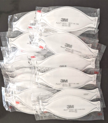 3M N95 Aura 9205+ NIOSH N95 Particulate Respirator Face Masks Lot of 19  5878