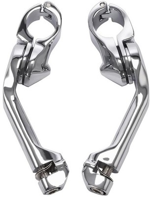 MPW 32mm Highway Lange Abgewinkelt Motorschutz Fußrasten für Motorrad