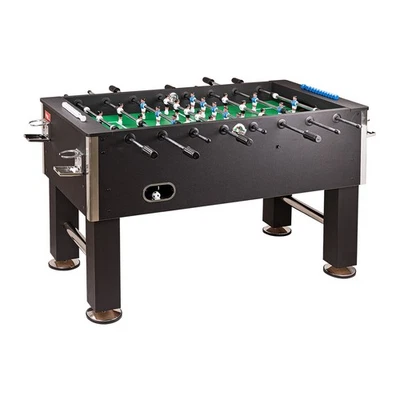 Tischfußball Tischkicker Kicker Fußball Spieltisch Kickertisch schwarz massiv - Bild 1 von 4